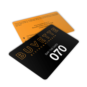 Plastic Bar Tab Cards - Buvette Bistro & Winebar