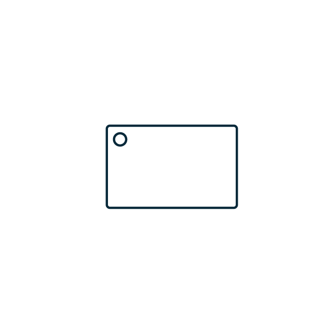 CPC-0001 (8mm Hole)<br>CR80 with 8mm side hole punch <br>85.5 x 54mm