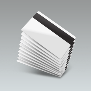 White Gloss Blank CR80 PVC Plastic Cards with HiCo Magnetic Strip