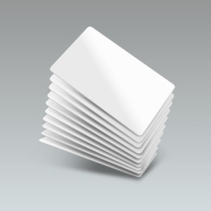 White Gloss Blank CR80 PVC Plastic Cards